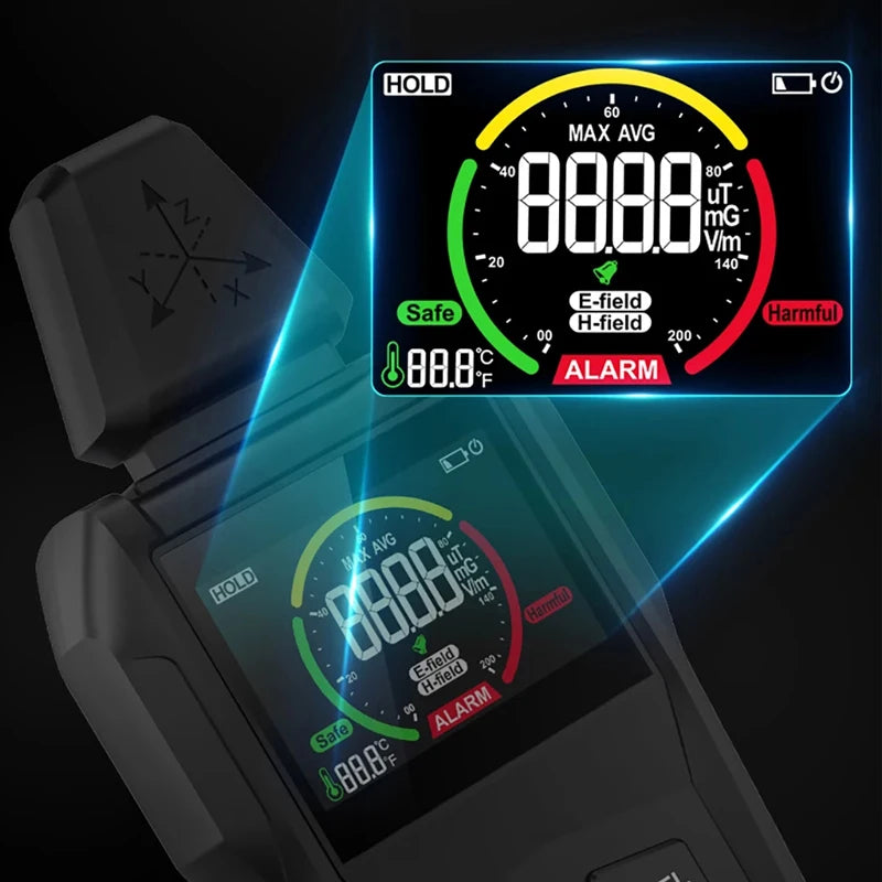 Digital EMF Meter – Electric & Magnetic Field Detector