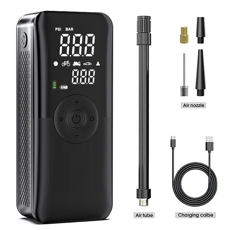 Rechargeable Digital Tyre Inflator & Power Bank