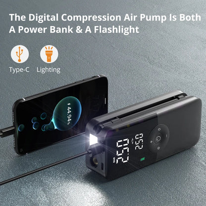 Rechargeable Digital Tyre Inflator & Power Bank