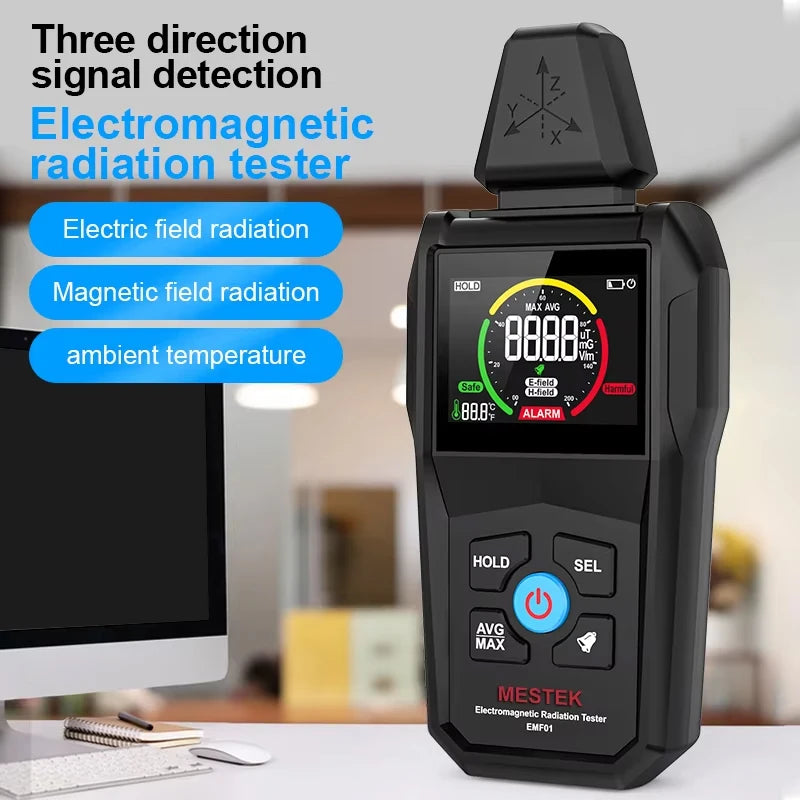 Digital EMF Meter – Electric & Magnetic Field Detector