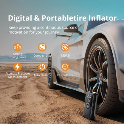 Rechargeable Digital Tyre Inflator & Power Bank