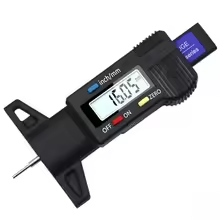 Black digital tyre tread depth gauge