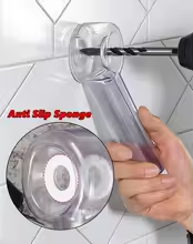 Anti-slip drill dust collector attachment used on wall tiles