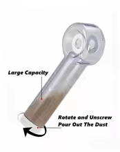 Drill dust collector large-capacity chamber and removable base