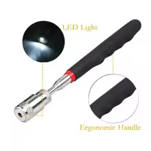 LED magnetic pick-up tool with ergonomic handle